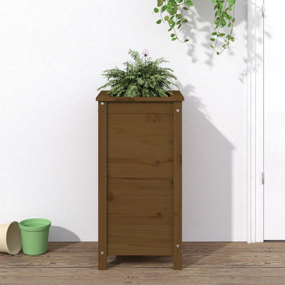 vidaXL Garden Planter Honey Brown 40x40x78 cm Solid Wood Pine