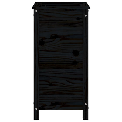 vidaXL Garden Planter Black 40x40x78 cm Solid Wood Pine