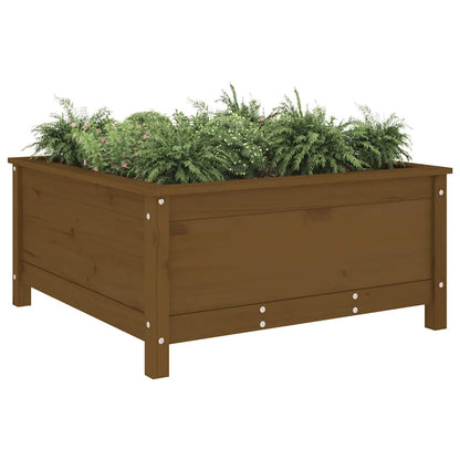 vidaXL Garden Planter Honey Brown 82.5x82.5x39 cm Solid Wood Pine