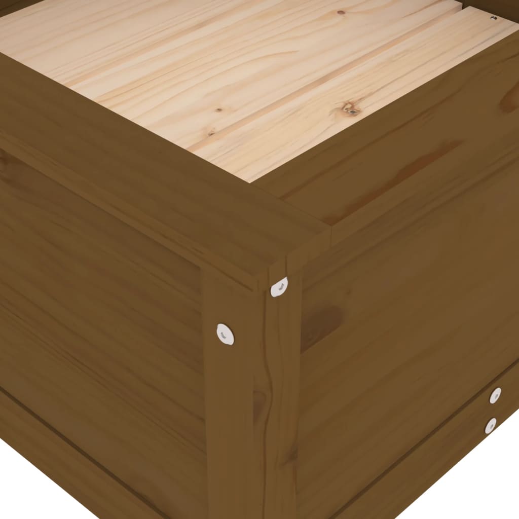 vidaXL Garden Planter Honey Brown 82.5x82.5x39 cm Solid Wood Pine