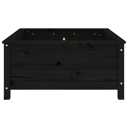 vidaXL Garden Planter Black 82.5x82.5x39 cm Solid Wood Pine
