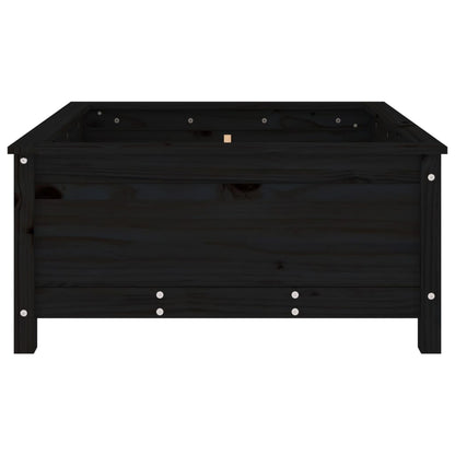 vidaXL Garden Planter Black 82.5x82.5x39 cm Solid Wood Pine