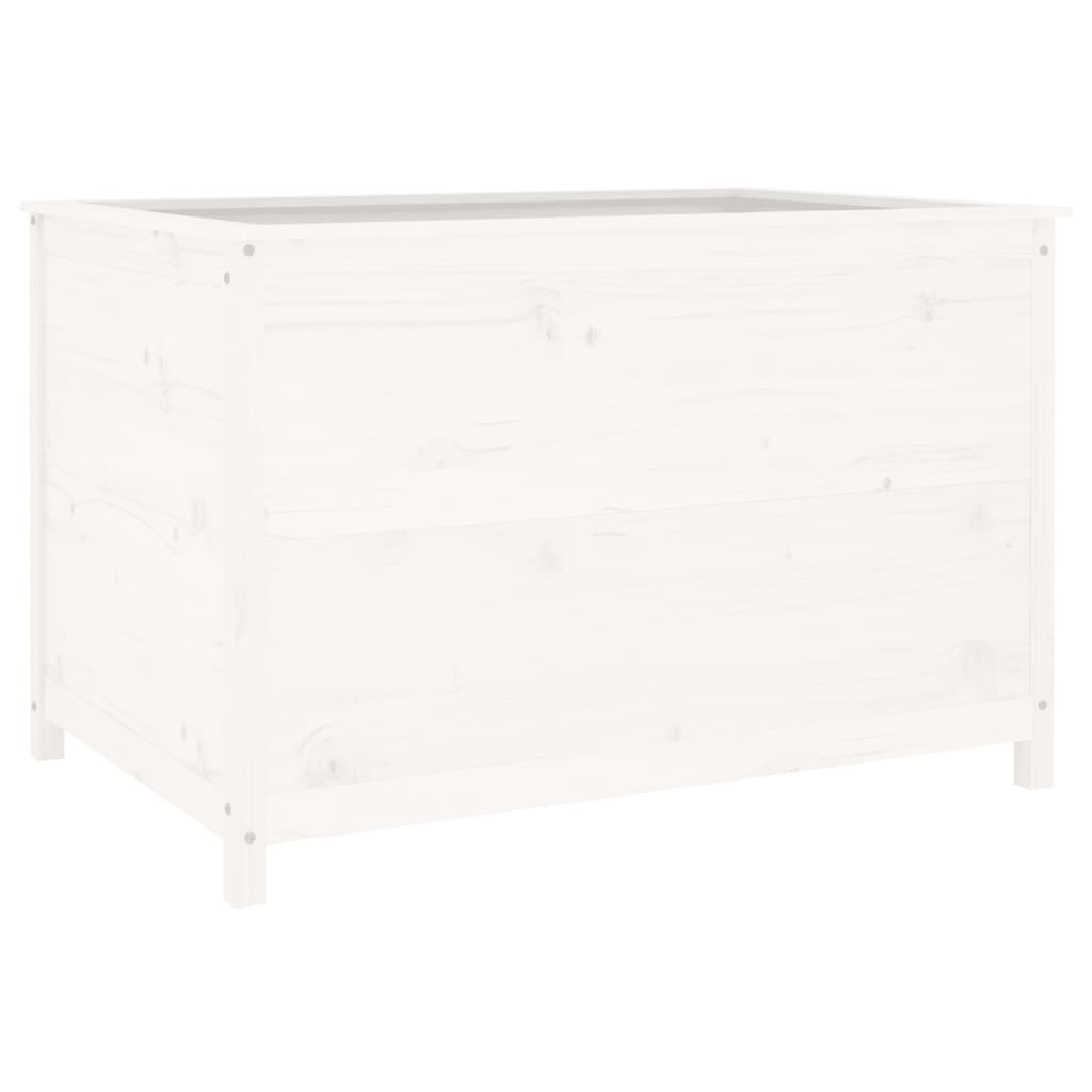 vidaXL Garden Raised Bed White 119.5x82.5x78 cm Solid Wood Pine