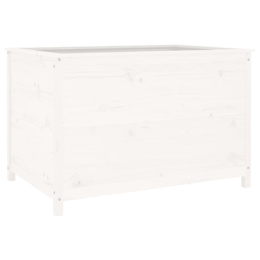 vidaXL Garden Raised Bed White 119.5x82.5x78 cm Solid Wood Pine
