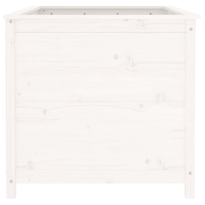 vidaXL Garden Raised Bed White 119.5x82.5x78 cm Solid Wood Pine