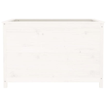 vidaXL Garden Raised Bed White 119.5x82.5x78 cm Solid Wood Pine
