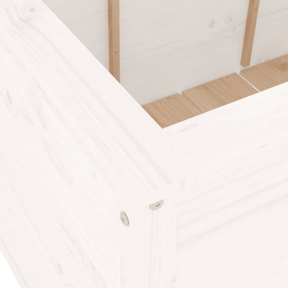 vidaXL Garden Raised Bed White 119.5x82.5x78 cm Solid Wood Pine
