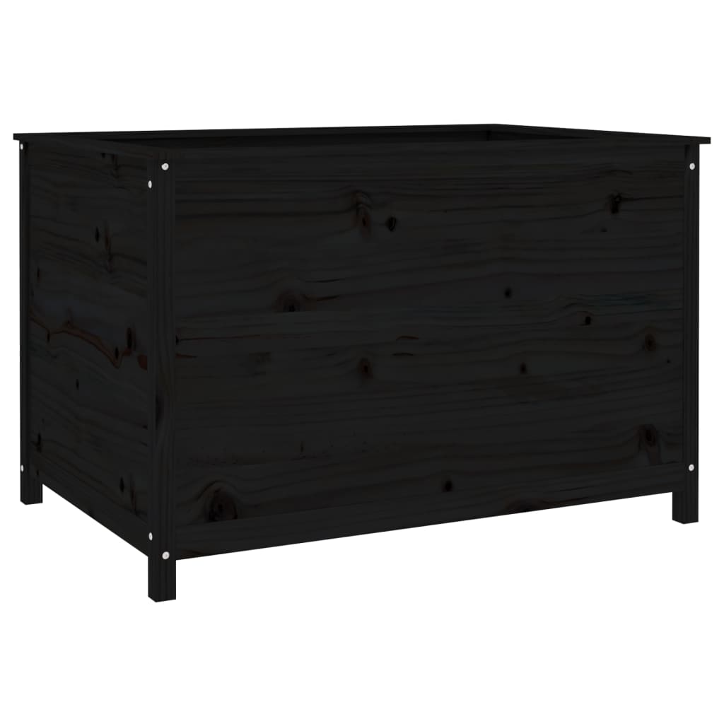 vidaXL Garden Raised Bed Black 119.5x82.5x78 cm Solid Wood Pine