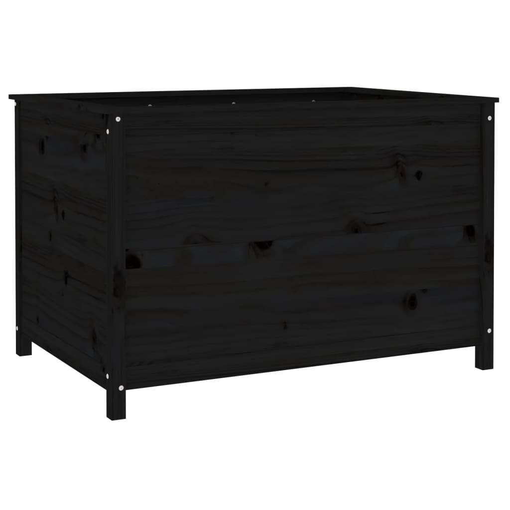 vidaXL Garden Raised Bed Black 119.5x82.5x78 cm Solid Wood Pine
