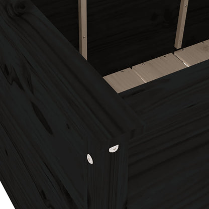vidaXL Garden Raised Bed Black 119.5x82.5x78 cm Solid Wood Pine