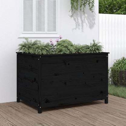 vidaXL Garden Raised Bed Black 119.5x82.5x78 cm Solid Wood Pine