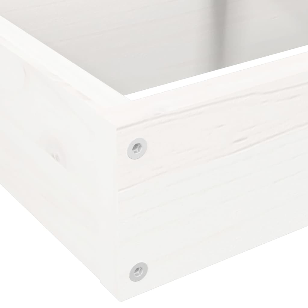 vidaXL Garden Planter 4-Tier 80.5x79x36 cm White Solid Wood Pine