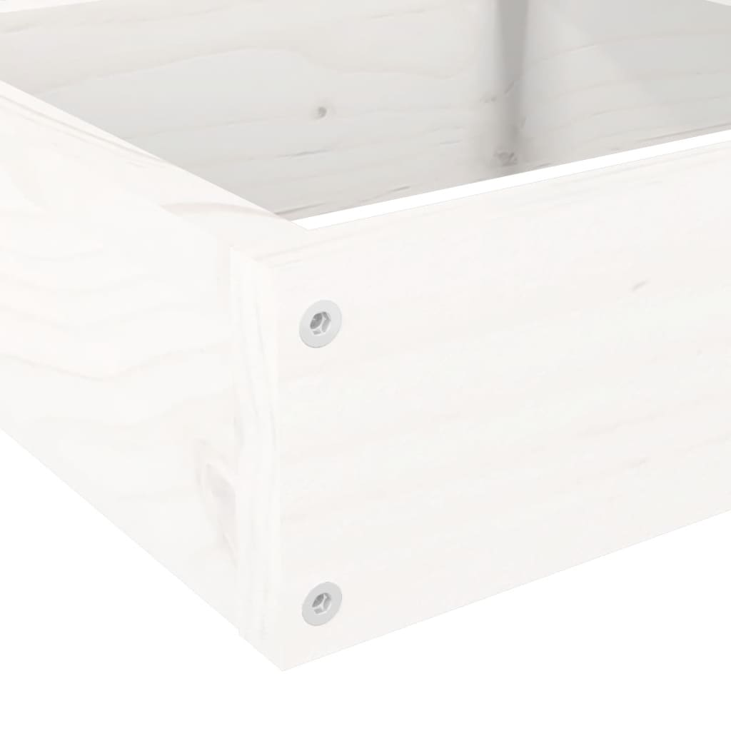 vidaXL Garden Planter 4-Tier 106x104.5x36 cm White Solid Wood Pine