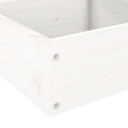 vidaXL Garden Planter 4-Tier 106x104.5x36 cm White Solid Wood Pine