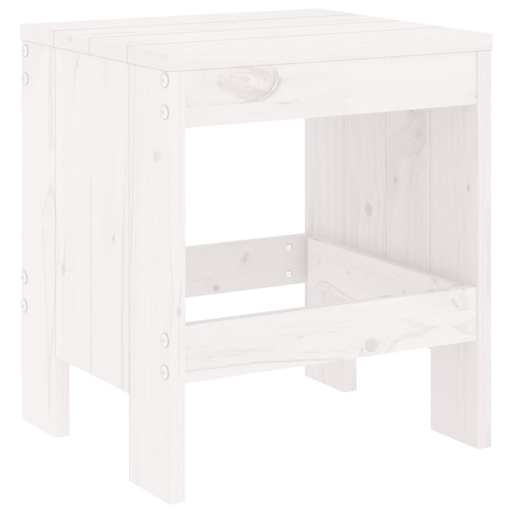 vidaXL Garden Stools 2 pcs White 40x36x45 cm Solid Wood Pine