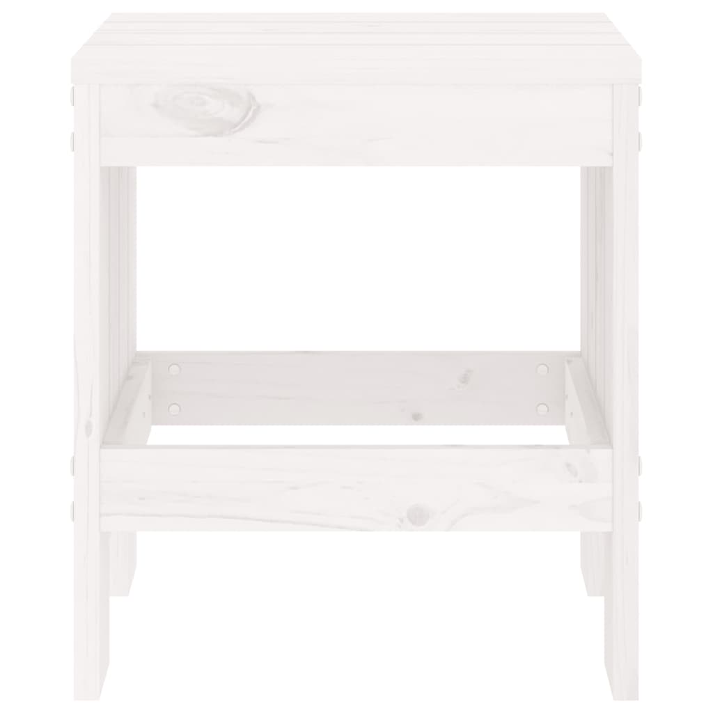 vidaXL Garden Stools 2 pcs White 40x36x45 cm Solid Wood Pine
