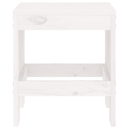 vidaXL Garden Stools 2 pcs White 40x36x45 cm Solid Wood Pine