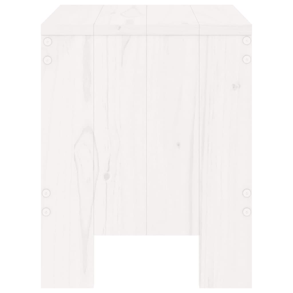 vidaXL Garden Stools 2 pcs White 40x36x45 cm Solid Wood Pine
