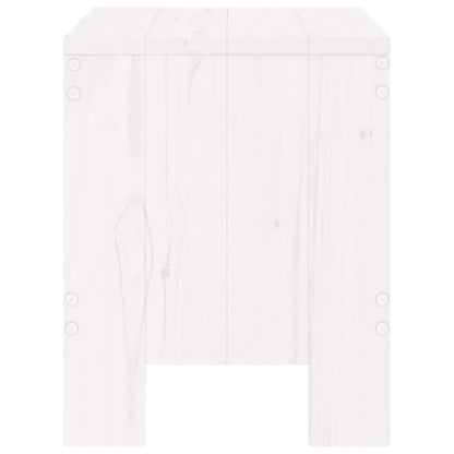 vidaXL Garden Stools 2 pcs White 40x36x45 cm Solid Wood Pine