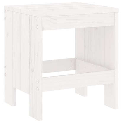 vidaXL Garden Stools 2 pcs White 40x36x45 cm Solid Wood Pine