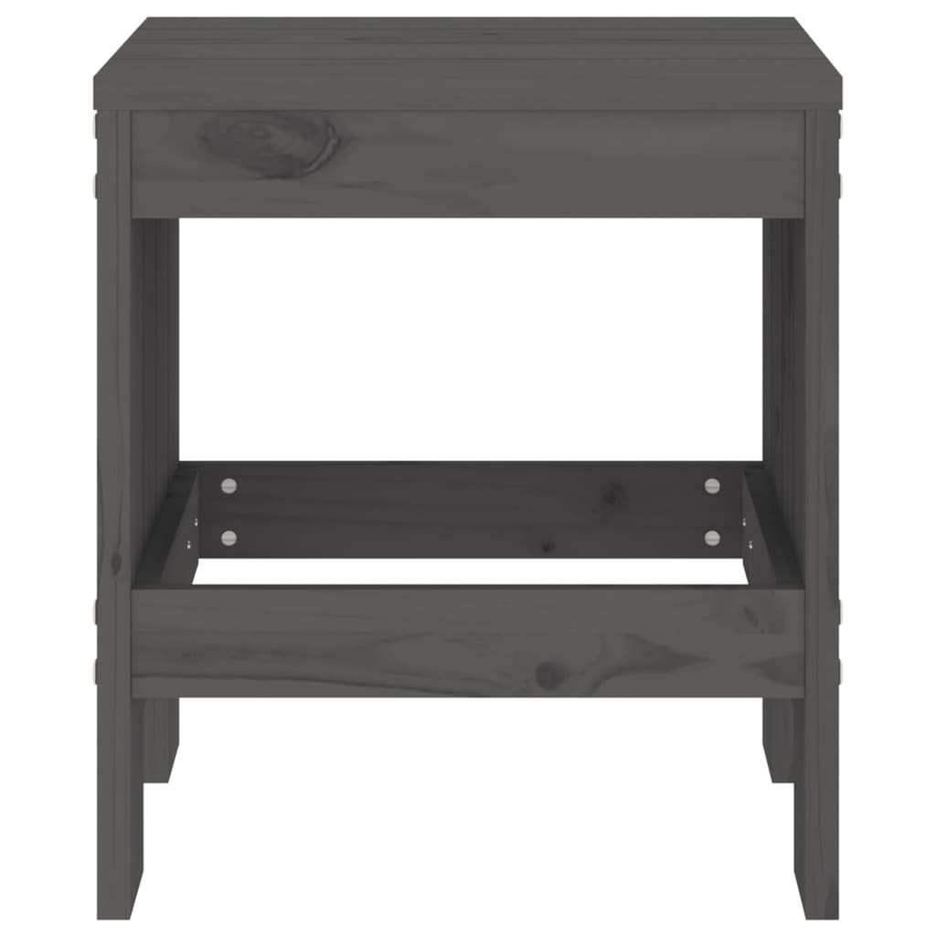 vidaXL Garden Stools 2 pcs Grey 40x36x45 cm Solid Wood Pine