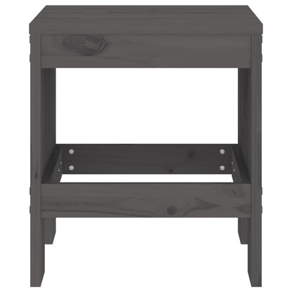 vidaXL Garden Stools 2 pcs Grey 40x36x45 cm Solid Wood Pine