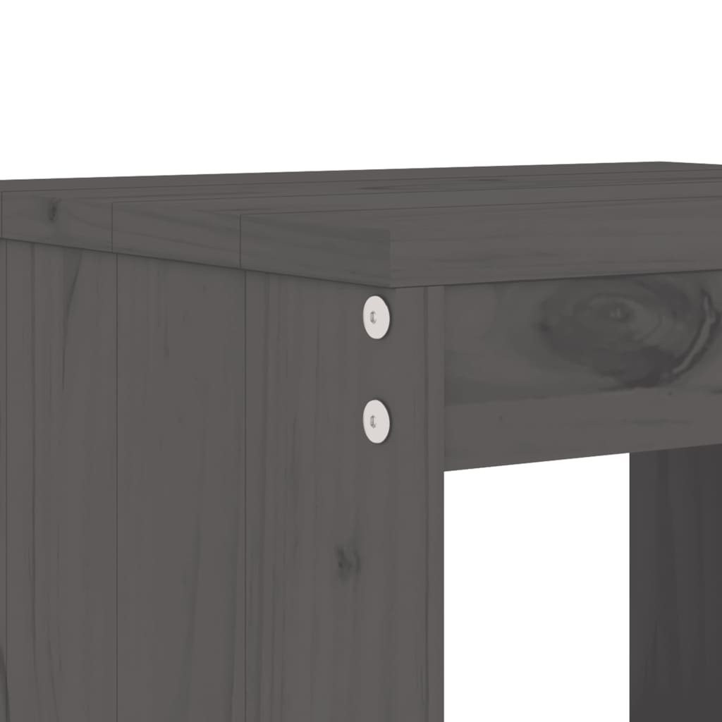 vidaXL Garden Stools 2 pcs Grey 40x36x45 cm Solid Wood Pine