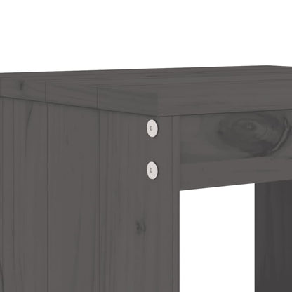 vidaXL Garden Stools 2 pcs Grey 40x36x45 cm Solid Wood Pine