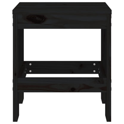 vidaXL Garden Stools 2 pcs Black 40x36x45 cm Solid Wood Pine