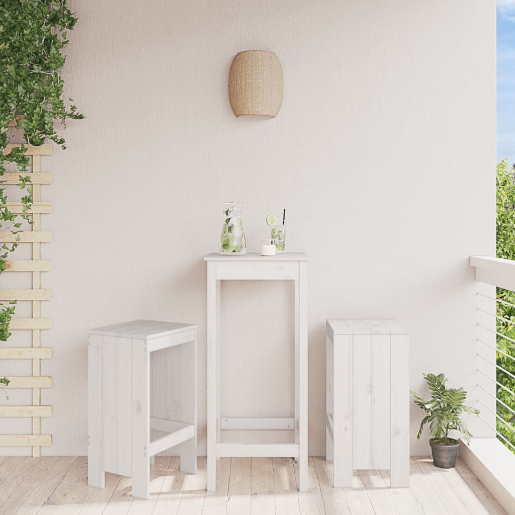 vidaXL Bar Stools 2 pcs White 40x36x75 cm Solid Wood Pine