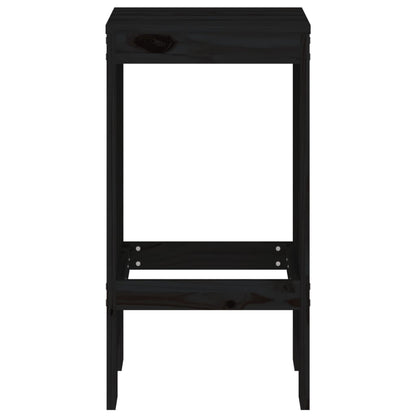 vidaXL Bar Stools 2 pcs Black 40x36x75 cm Solid Wood Pine