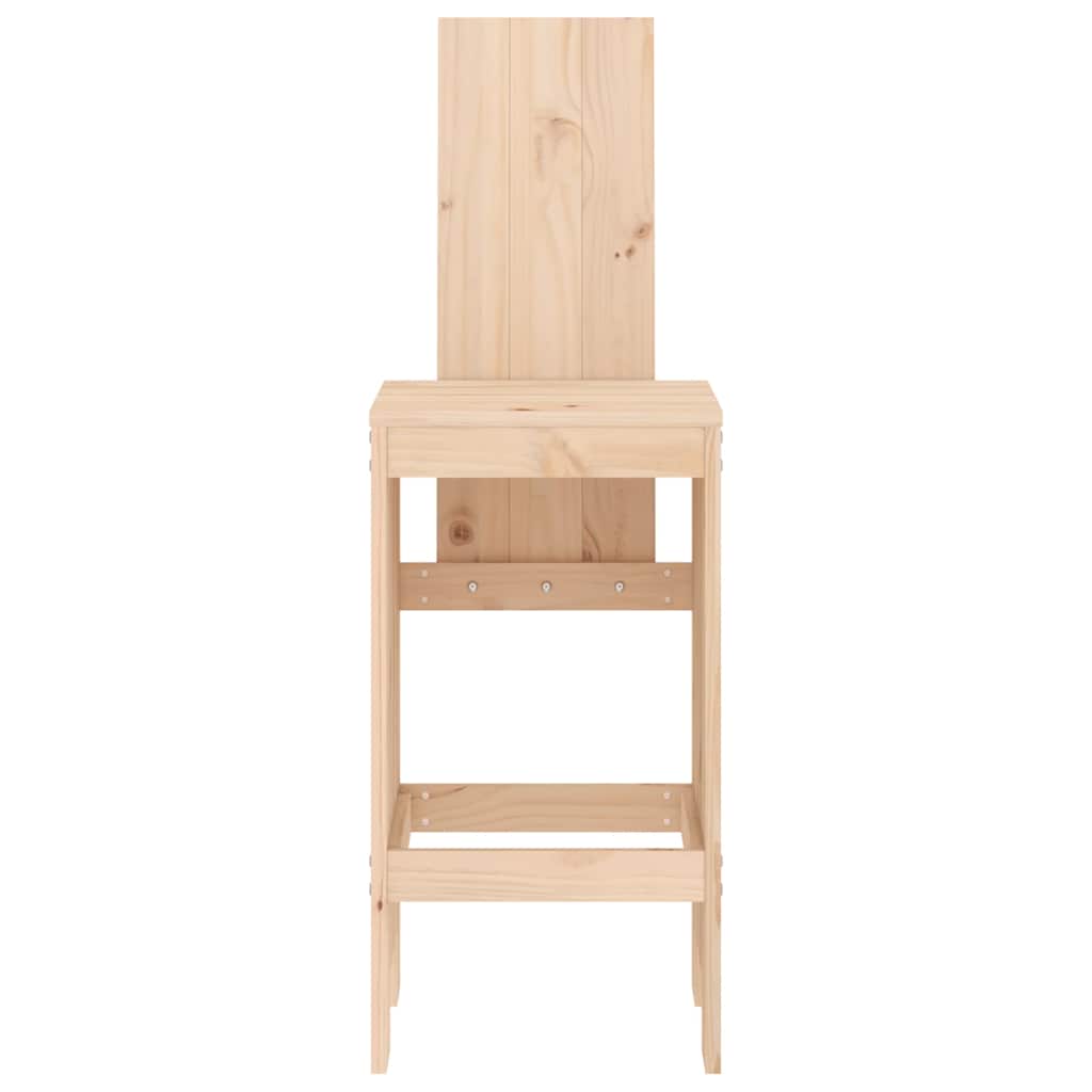 vidaXL Bar Stools 2 pcs 40x42x120 cm Solid Wood Pine