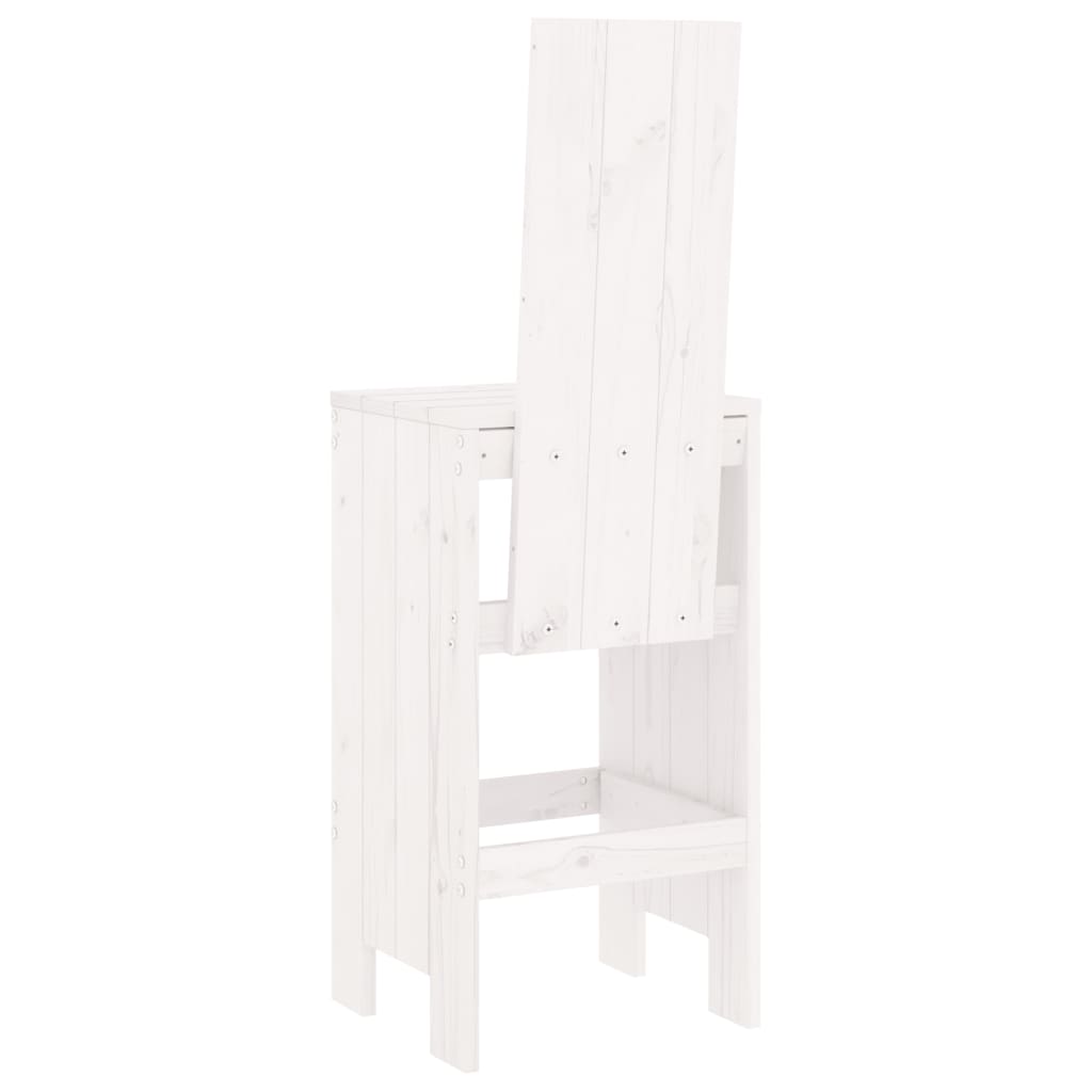 vidaXL Bar Stools 2 pcs White 40x42x120 cm Solid Wood Pine