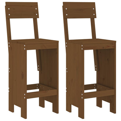 vidaXL Bar Stools 2 pcs Honey Brown 40x48.5x115.5 cm Solid Wood Pine