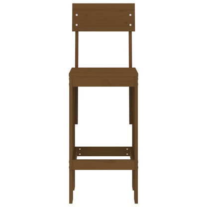vidaXL Bar Stools 2 pcs Honey Brown 40x48.5x115.5 cm Solid Wood Pine