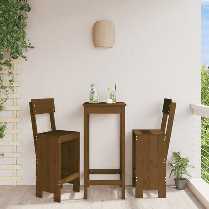 vidaXL Bar Stools 2 pcs Honey Brown 40x48.5x115.5 cm Solid Wood Pine