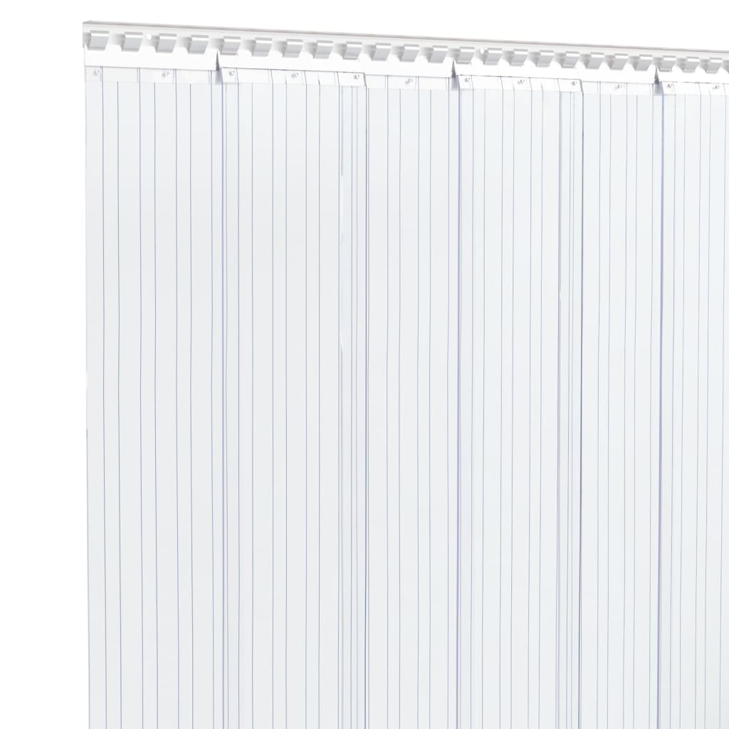vidaXL Door Curtain Transparent 200 mmx1,6 mm 50 m PVC