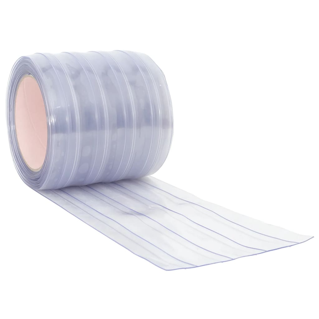 vidaXL Door Curtain Transparent 200 mmx1,6 mm 50 m PVC