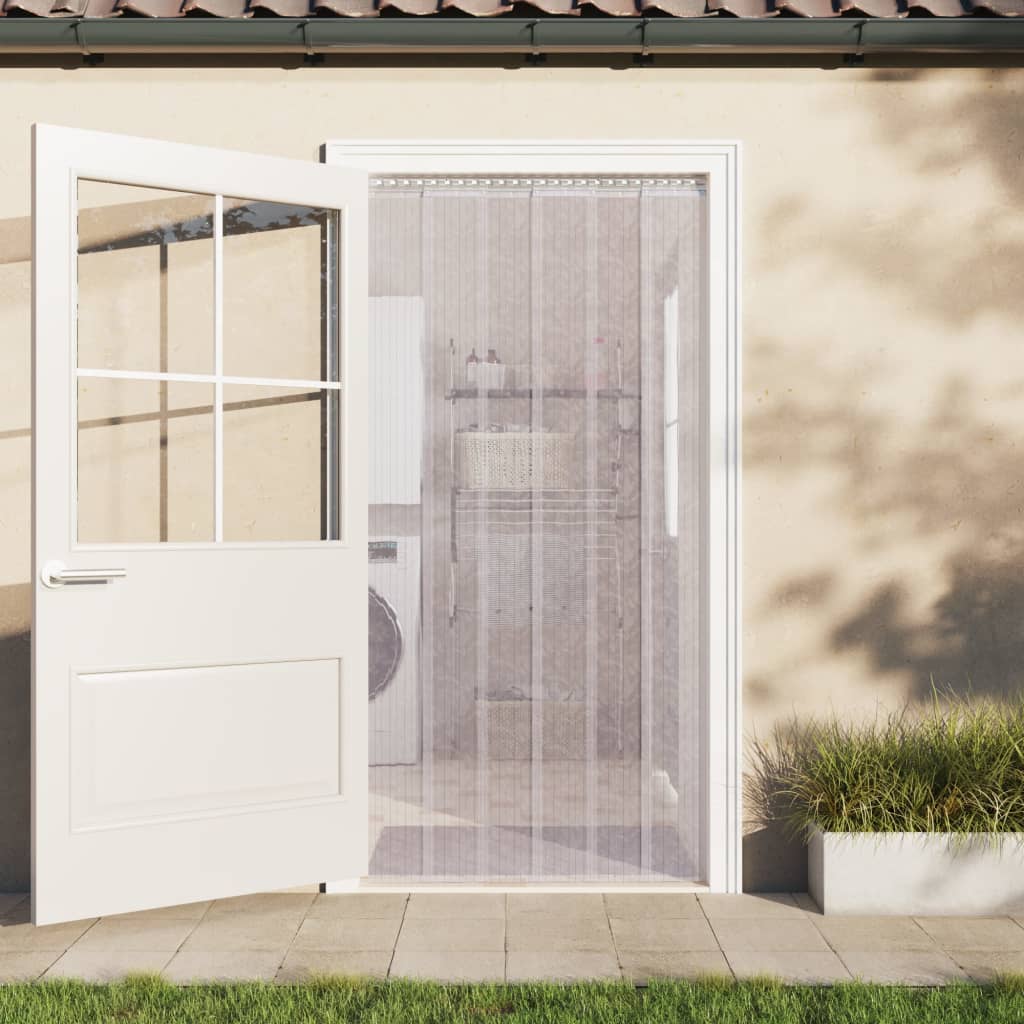 vidaXL Door Curtain Transparent 200 mmx1,6 mm 50 m PVC