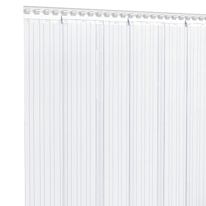 vidaXL Door Curtain Transparent 300 mmx2,6 mm 10 m PVC