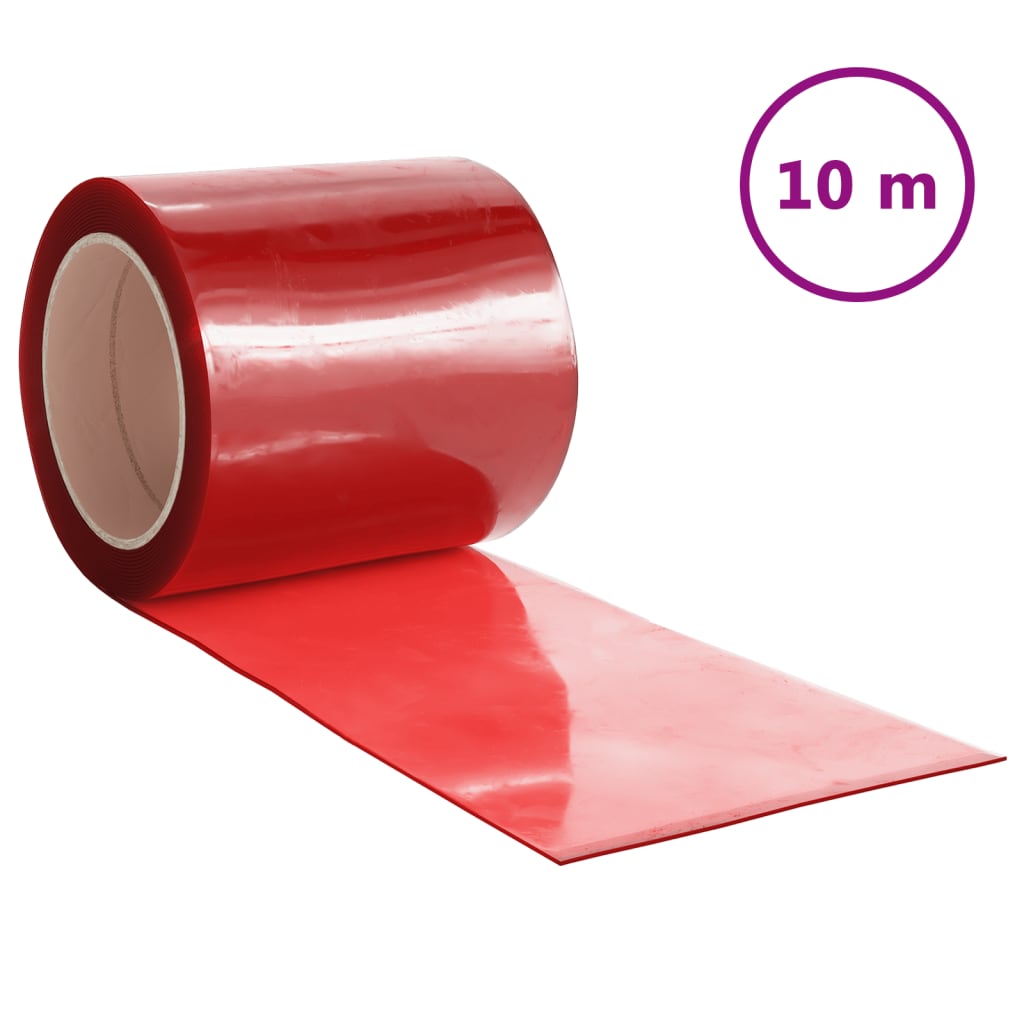 vidaXL Door Curtain Red 200 mmx1,6 mm 10 m PVC