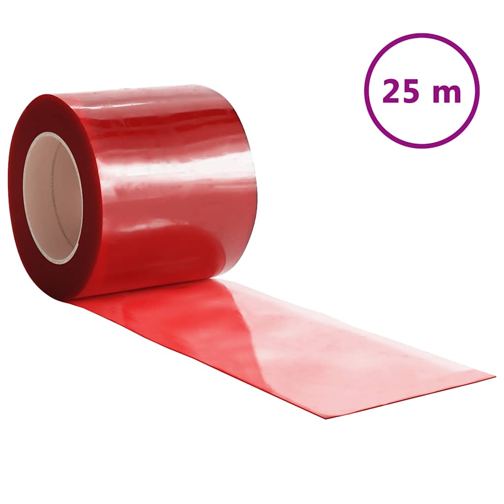vidaXL Door Curtain Red 200 mmx1,6 mm 25 m PVC