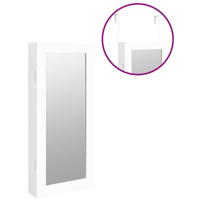vidaXL Mirror Jewellery Cabinet Wall Mounted White 30x8,5x67 cm