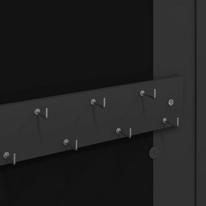 vidaXL Mirror Jewellery Cabinet Wall Mounted Black 30x8.5x67 cm