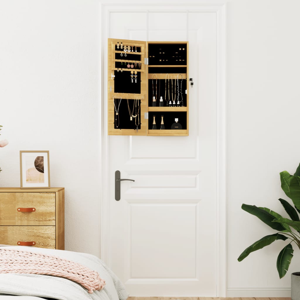 vidaXL Mirror Jewellery Cabinet Wall Mounted 30x8.5x67 cm