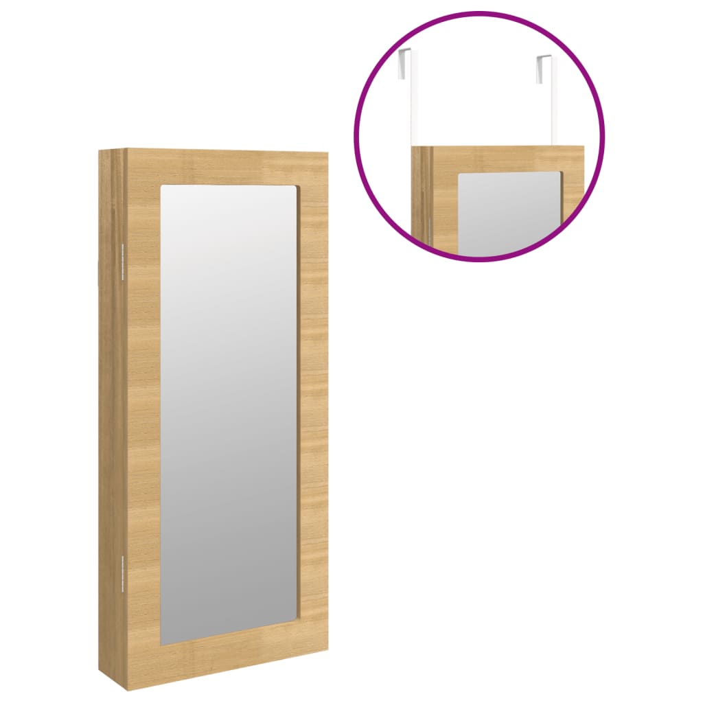 vidaXL Mirror Jewellery Cabinet Wall Mounted 30x8.5x67 cm