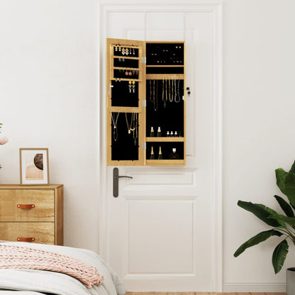 vidaXL Mirror Jewellery Cabinet Wall Mounted 30x8.5x90 cm