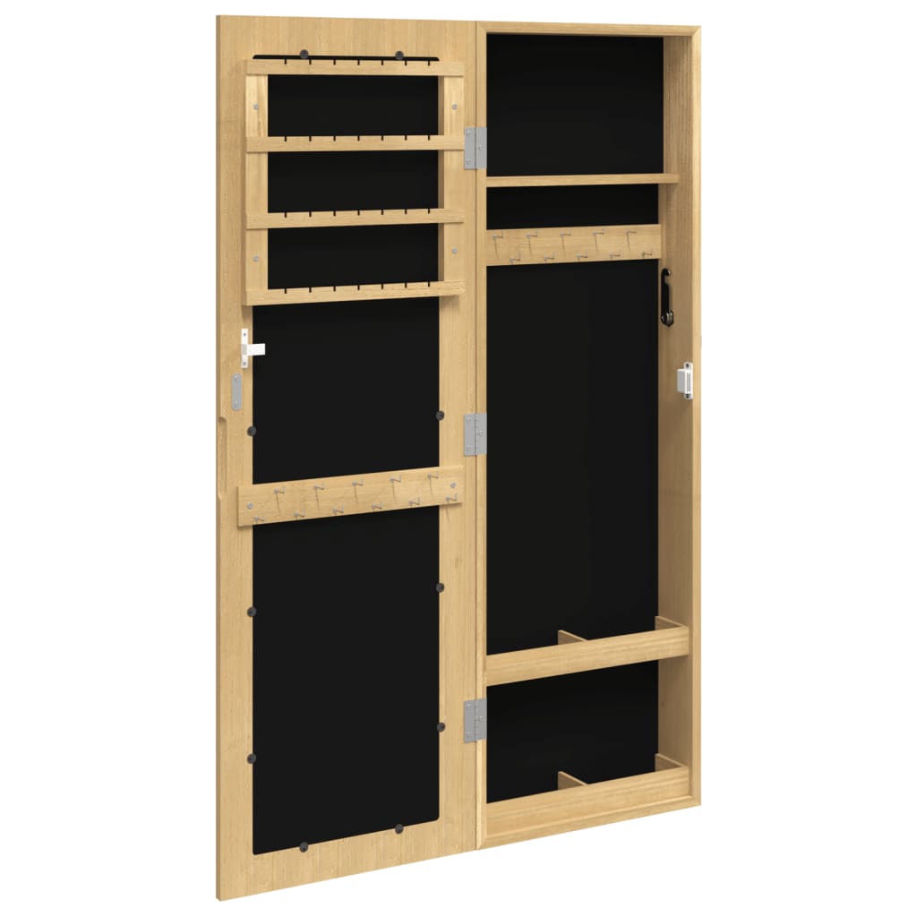 vidaXL Mirror Jewellery Cabinet Wall Mounted 30x8.5x90 cm