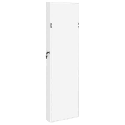 vidaXL Mirror Jewellery Cabinet Wall Mounted White 30x8.5x106 cm
