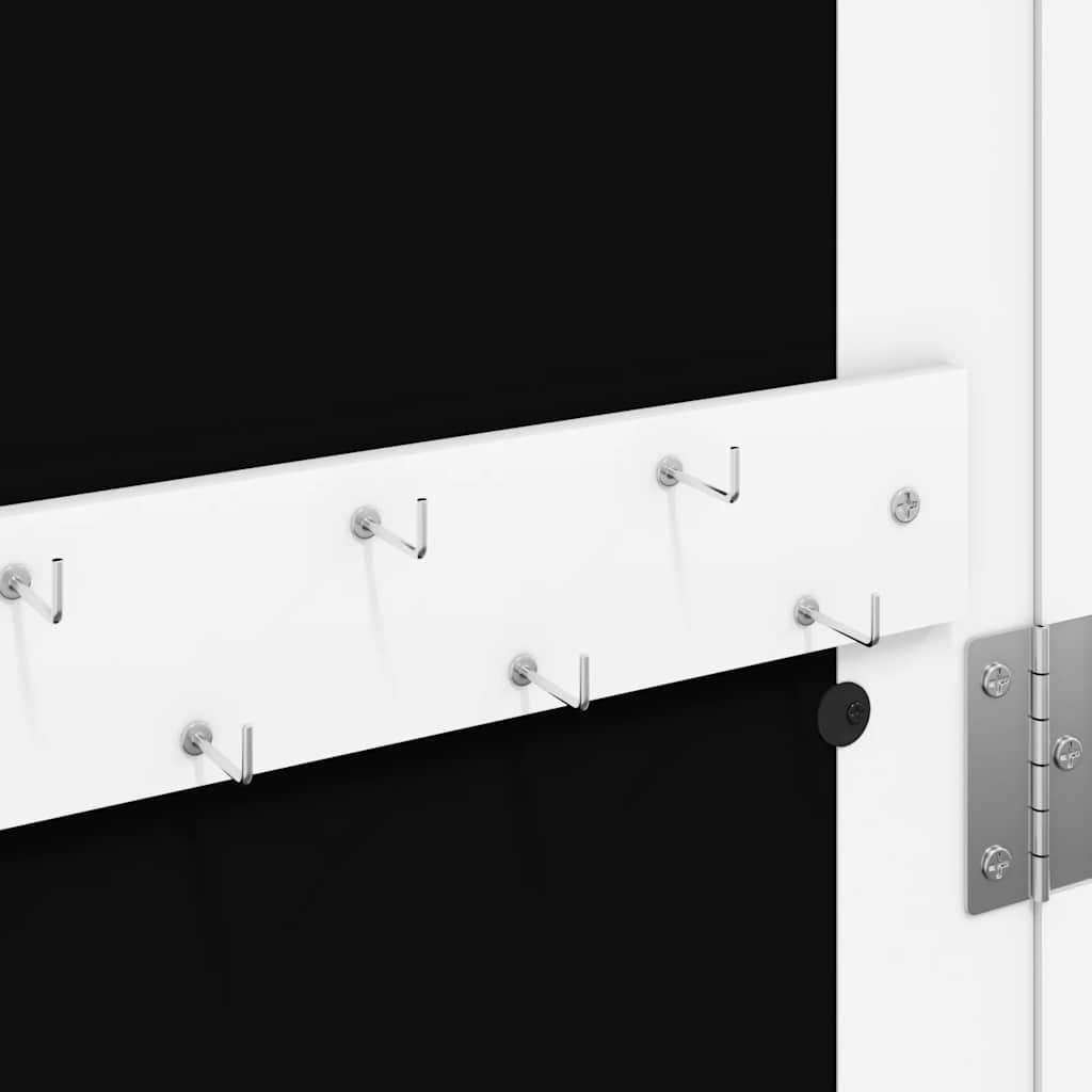 vidaXL Mirror Jewellery Cabinet Wall Mounted White 30x8,5x106 cm